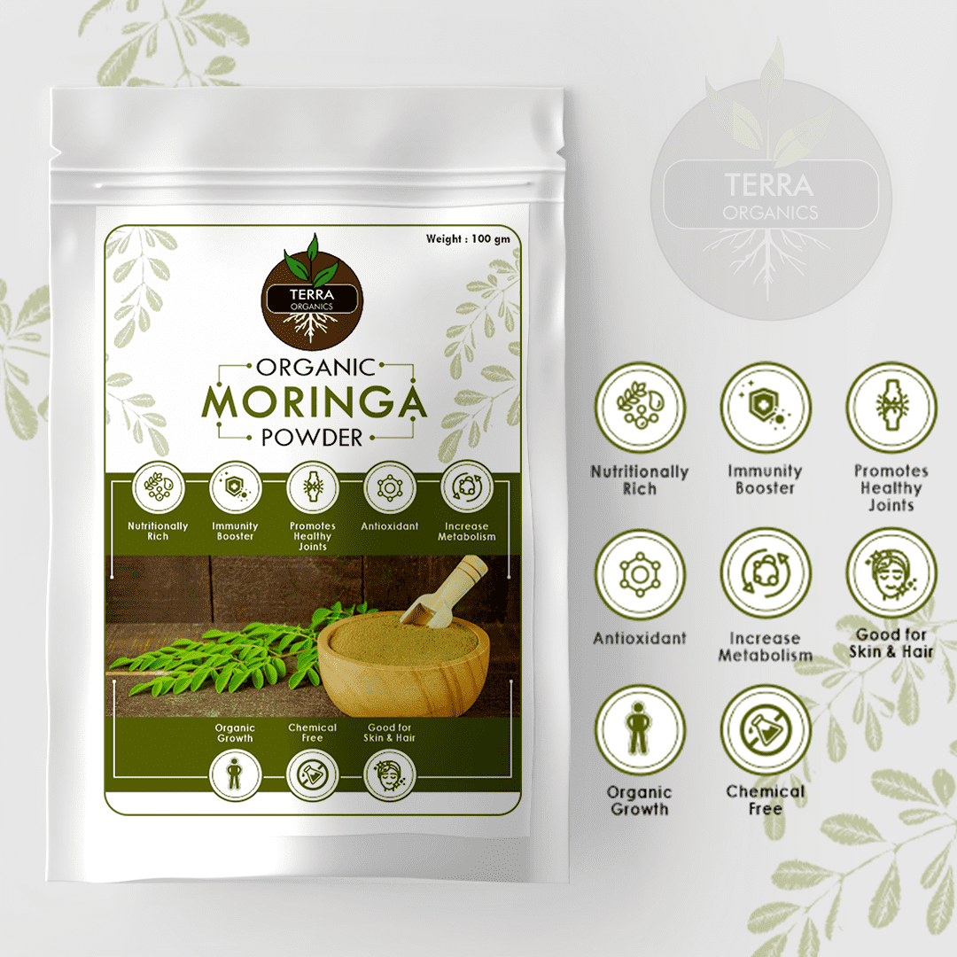MORINGA Organic Powder 100 gm -Terra Organics