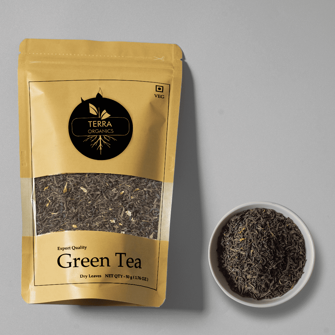 Terra Organics Green Tea – 100% Natural Loose Leaf (50 g)